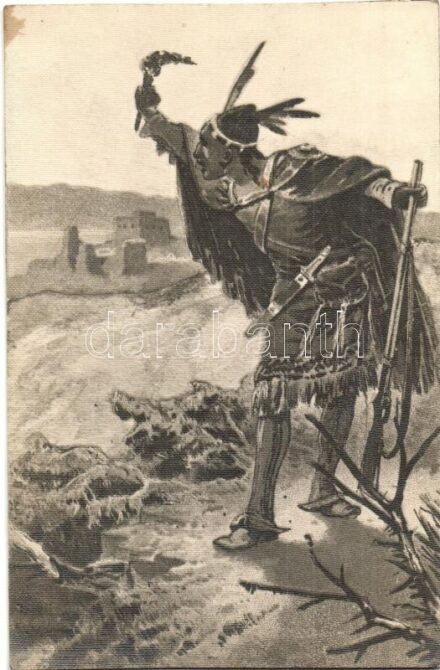 Help Indians where it's possible / Indian folklore art postcard