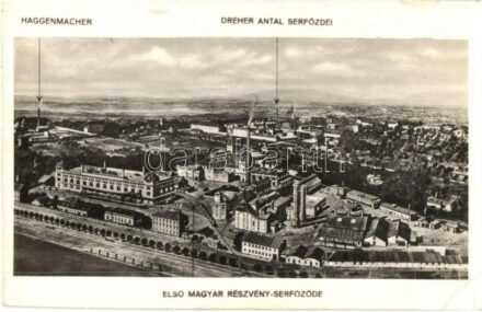 Budapest X. Kőbánya, Dreher Antal Sörfőzdéi, Első magyar részvény-sörfőzde, Haggenmacher reklámlapja / Hungarian beer advertisement (EK)