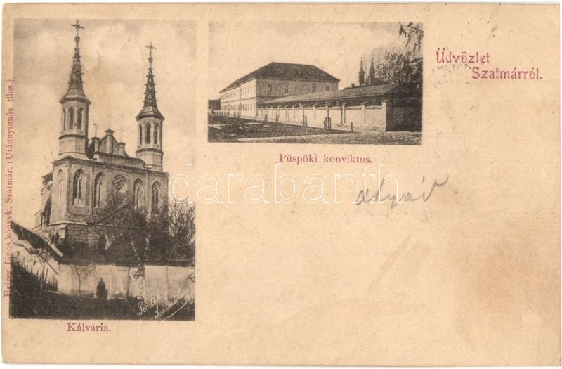 Szatmárnémeti, Satu Mare; Kálvária, Püspöki konviktus. Péntek E. fényképezte / calvary, bishop's school