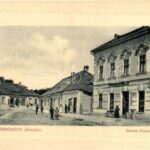 Buttyin, Körösbökény, Bucin, Buteni; Baross Ferenc tér, Klein Márton és Sferdian Misca üzlete. W.L. Bp. 5276. / square with shops (EK)