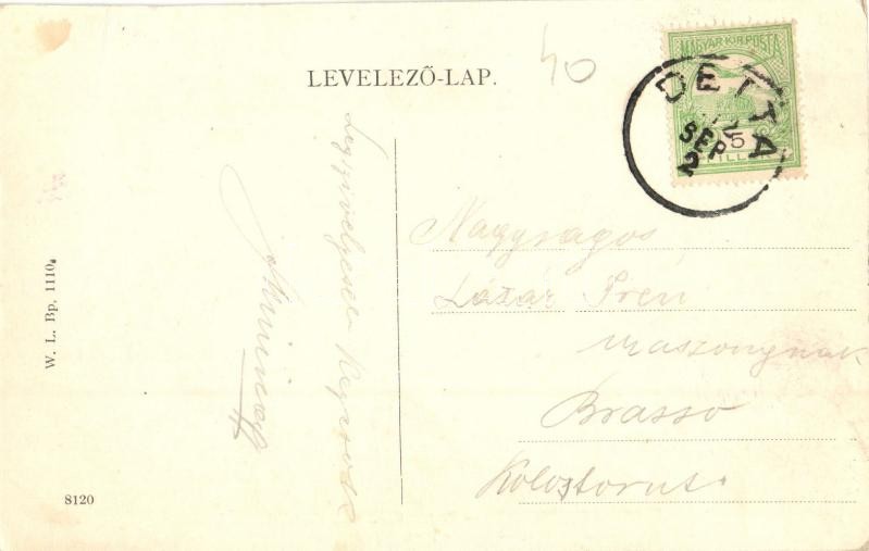 Detta, Ghedu, Deta; Kratzer liget. W. L. Bp. 1110. / Kratzer Park / park (EK) - Image 2