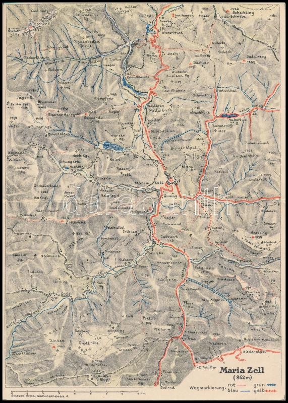 Mariazell, map. folding card (EK)
