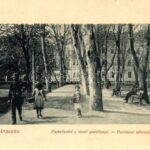 Karánsebes, Caransebes; Park a tiszti pavilonnal. W. L. Bp. 2513. / Pavilonul oficierilor / officers' pavilion, park (EK)