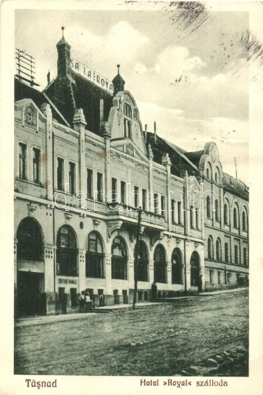 Tasnád, Tasnad; Hotel Royal szálloda, vendéglő, étterem. Kiadja Lövinger / hotel, restaurant (EK)