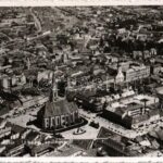 Kolozsvár, Cluj; látkép repülőgépről, légi felvétel / aerial view from aircraft. photo '1940 Kolozsvár visszatért' So. Stpl