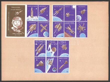 Gyufacimke sor papírra ragasztva (3 ív)