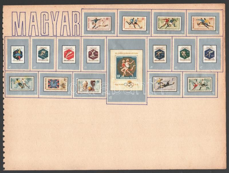 Gyufacimke sor papírra ragasztva (3 ív) - Image 2
