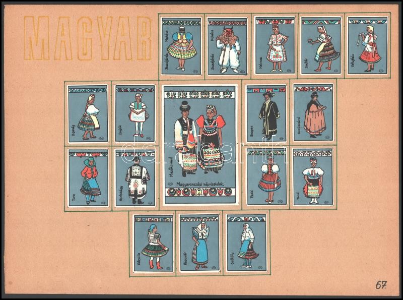 Gyufacimke sor papírra ragasztva (3 ív) - Image 3