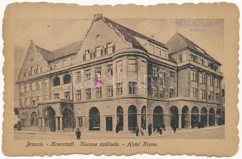 Brassó, Kronstadt, Brasov; Hotel Krone / Korona szálloda és kávéház / hotel and café (EK)