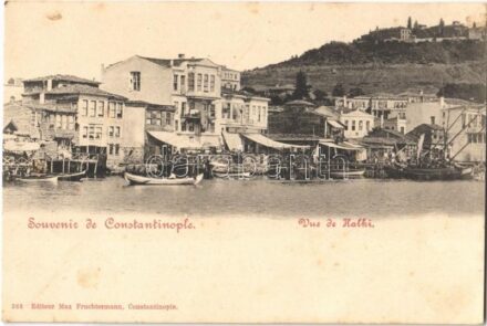 Constantinople, Stamboul, Istanbul; Vue de Halki / Heybeliada, port (fl)
