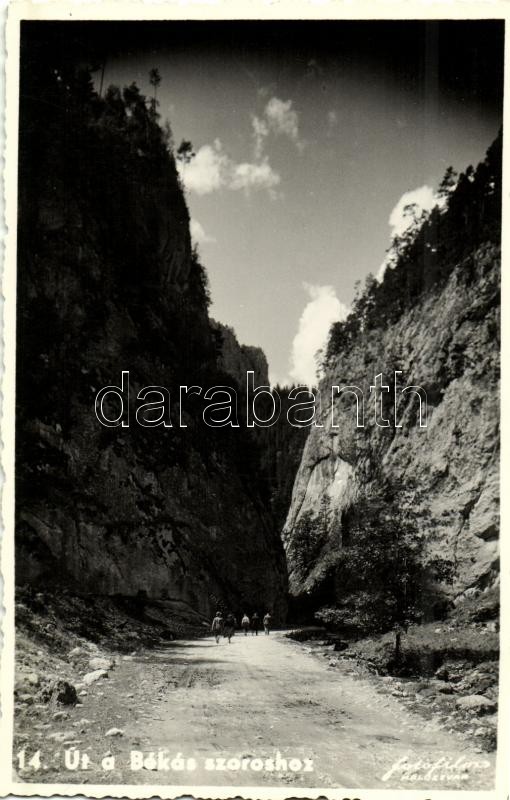 Békás-szoros, Cheile Bicazului; Fotofilm Kolozsvár photo (13,4 cm x 8,7 cm)