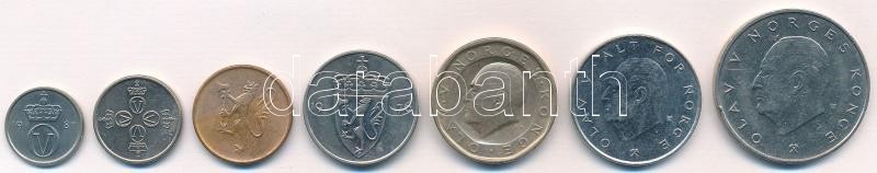 Norvégia 1975-1988. 5ö-10K (7xklf) T:1-,2 Norway 1975-1988. 5 Ore - 10 Kroner (7xdiff) C:AU,XF - Image 2