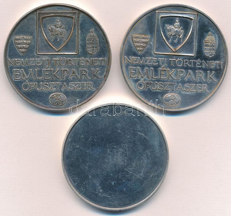 1996. 'Nemzeti Történeti Emlékpark Ópusztaszer / Feszty Árpád' ezüstözött fém emlékérem (42mm) + 'Nemzeti Történeti Emlékpark Ópusztaszer / Térkép' ezüstözött fém emlékérem (42mm) + 'Feszty panoráma' ezüstözött fém - Image 2