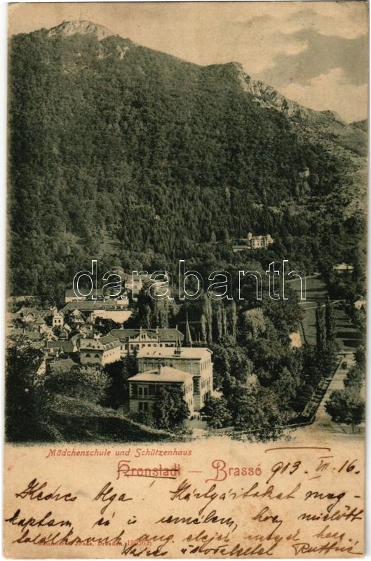 1903 Brassó, Kronstadt, Brasov; Mädchenschule und Schützenhaus / leányiskola, Lövölde / girls' school, shooting hall