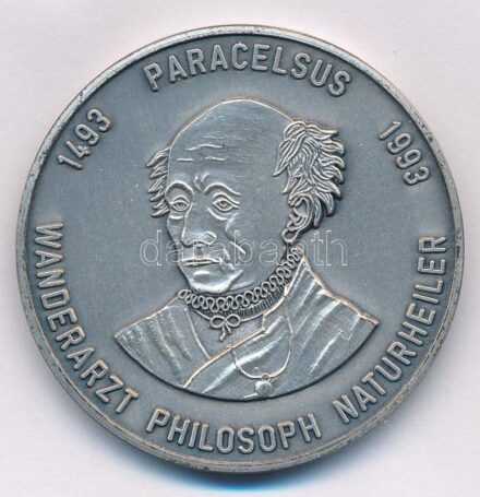 Németország DN 'Paracelsus' ezüstpatinázott Br emlékérem (40mm) T:1-,2
