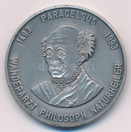 Németország DN 'Paracelsus' ezüstpatinázott Br emlékérem (40mm) T:1-,2