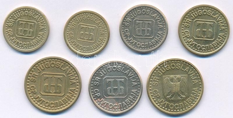 Jugoszlávia 1994-1997. 1p-50p (7xklf) T:2 Yugoslavia 1994-1997. 1 Para - 50 Para (7xdiff) C:XF - Image 2