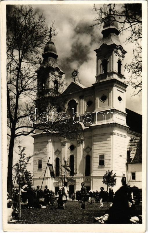 Csíksomlyó, Sumuleu Ciuc; Kegytemplom. Andory Aladics Zoltán mérnök felvétele / pilgrimage church (fl)