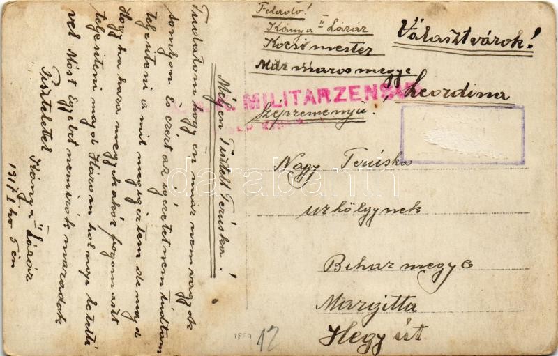 1917 Ruszkova, Visóoroszi, Ruszkowa, Ruscova; Meierhof Vorderansicht / Ilona-lak / villa. photo (Rb) - Image 2