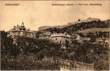 Budapest XI. Gellérthegyi részlet, Citadella, villák. Fellner Mór kiadása