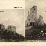 Homonna, Homenau, Humenné; Barkai vár elölről és oldalról. Hossza Gyula kiadása 3399. / castle (EK)