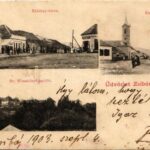 1903 Zsibó, Jibou; Rákóczi és Kossuth utca, Br. Wesselényi kastély, Róth Adolf üzlete. Judovits Sámuel kiadása / streets, castle, shops (r)