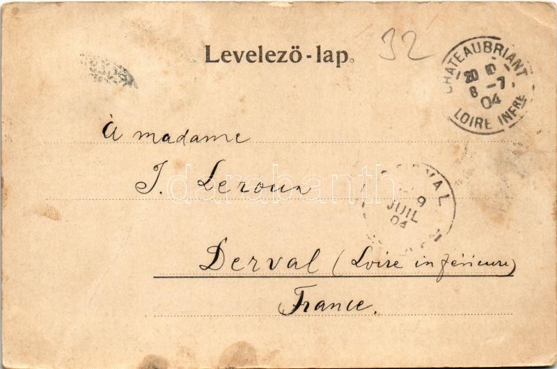 1904 Vajdahunyad, Hunedoara; vár. Adler Alfréd fényképész / Cetatea (Castelul) Huniadestilor / castle. TCV card (fa) - Image 2