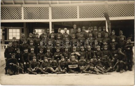 6. Ersatzkompagnie 1. Zug / WWI Austro-Hungarian K.u.K. military, group of soldiers. American Photographie (Wien) photo