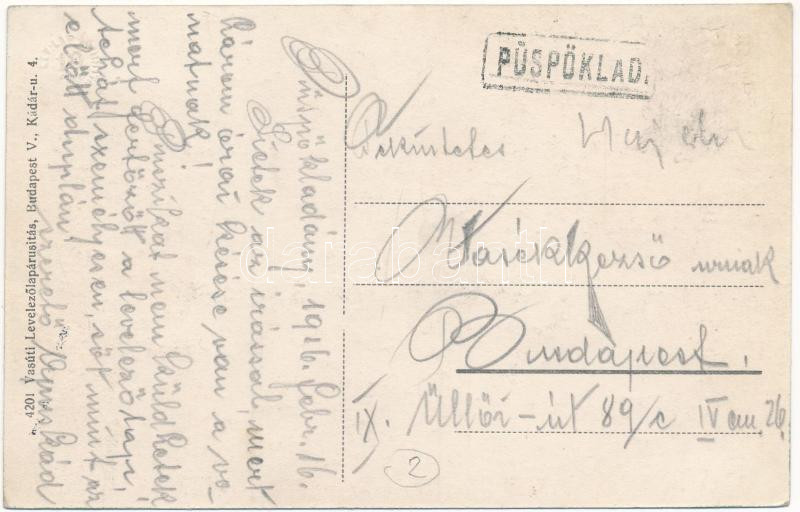 Püspökladány, Kossuth Lajos utca. Vasúti levelezőlapárusítás 4201. (Rb) - Image 2