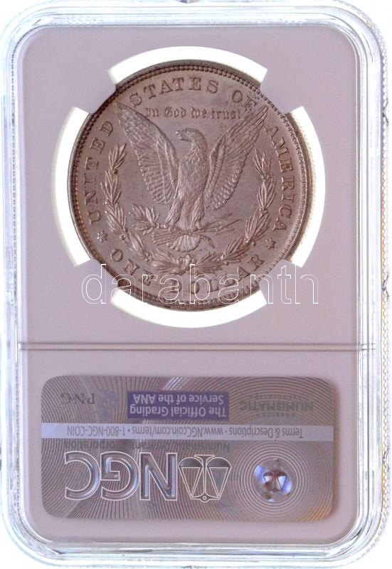 Amerikai Egyesült Államok 1878. 1$ Ag 'Morgan' NGC kapszulában lezárva '3885079-043' regisztrációs számmal. https://www.ngccoin.com/certlookup/3885079-043/67/ Lehetőség szerint ajánljuk a személyes átvételt! T:AU / USA 1878. 1 - Image 2