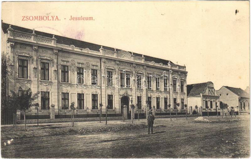 1909 Zsombolya, Jimbolia; Jesuleum zárda iskola. Perlstein F. kiadása / priory school (EK)