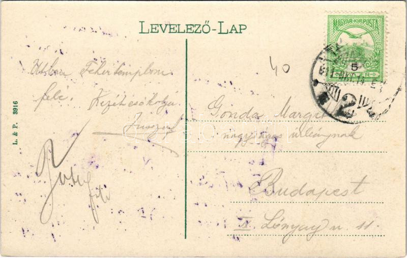 1911 Temesvár, Timisoara; Hunyadi utca, lovaskocsi montázs. L&P 3916. / street view, horse-drawn carriage montage - Image 2