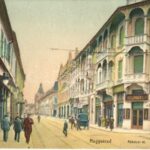 1915 Nagyvárad, Oradea; Rákóczi út, Ausländer S. üzlete / street view, shops (EB)