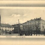 Temesvár, Timisoara; Jenő herceg tér, villamos, Rukavina emlékmű. Ideal W.L. Bp. No. 6661. / square, monument, tram