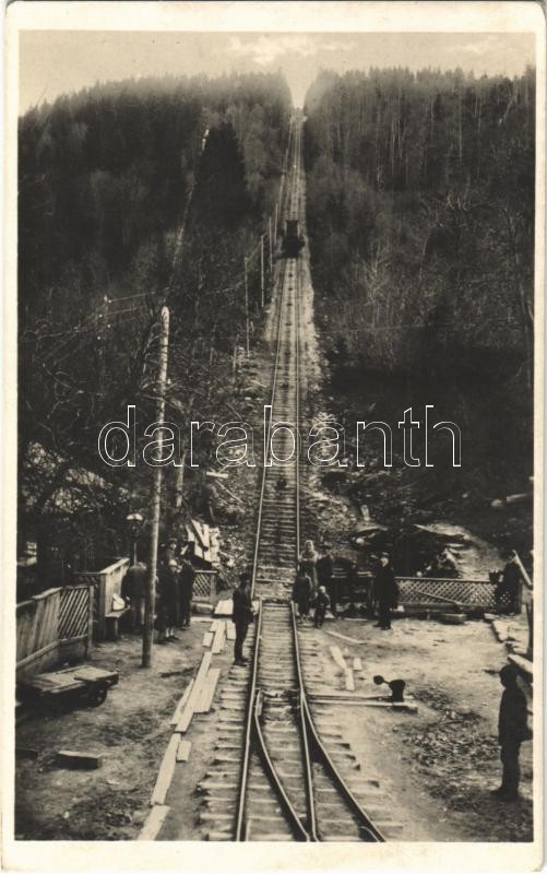 Komandó, Comandau; faszállító iparvasút, sikló. Kiadja Lichtenstein Henrik / industrial railway, timber transporting, funicular