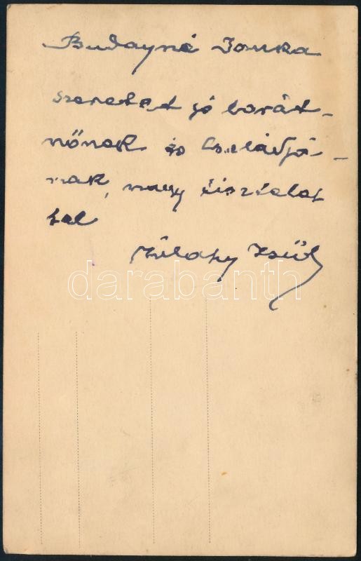 Zilahy Gyula (1859-1938) színész autográf dedikációjával ellátott fotólapja - Image 2