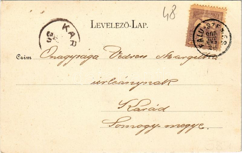1900 Fonyód fürdőtelep, Állmos villa. Gerő Zsigmond kiadása - Image 2