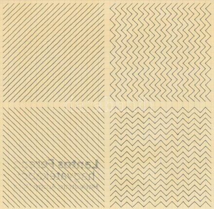 Lantos Ferenc (1929-2014): Geometrikus kompozíció, 1970-es évek. Tus, papír. Hátoldalán hagyatéki pecséttel. 18,5x18,5 cm. Üvegezett fakeretben. / ink on paper, with estate stamp on the reverse, framed