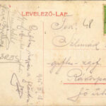 1915 Nagykőrös esős időben, esernyős tömeg. Geszner Jenő kiadása - Image 2
