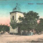 1912 Balatonszárszó, Szárszó-Balatonfürdő; harangtorony, tér, templom. Márkus Béla kiadása