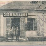 1908 Berzova, Marosborsa, Barzava; Goldberger Gábor üzlete és saját kiadása / shop