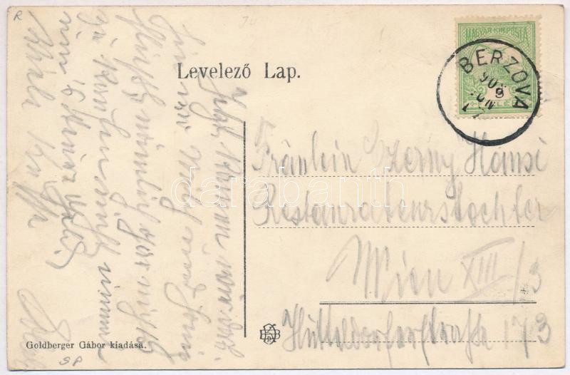 1908 Berzova, Marosborsa, Barzava; Goldberger Gábor üzlete és saját kiadása / shop - Image 2