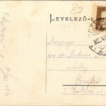 1922 Révfülöp, Hullám szálloda, Révfülöp-Kővágóörs vasútállomás, vagonok. Popper Gyula kiadása - Image 2