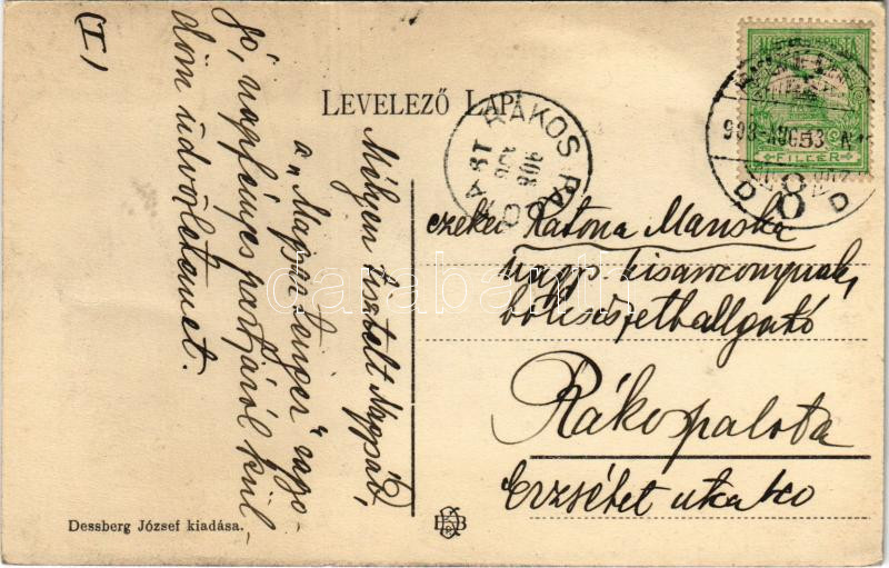 1908 Balatonszemes, Szemes-Balatonfürdő; Hanny villák. Dessberg József kiadása - Image 2