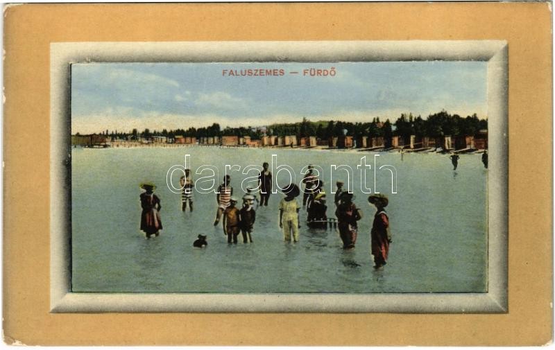 Balatonszemes, Faluszemes-fürdő; fürdőzők