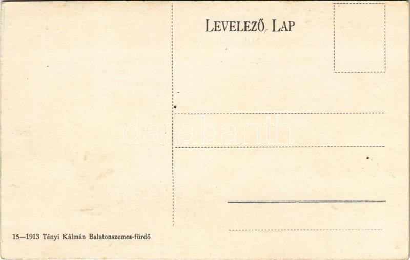 Balatonszemes-fürdő, Hableány szálloda, lovaskocsi. Tényi Kálmán 15-1913. - Image 2