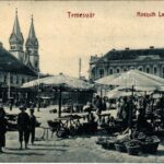 1909 Temesvár, Timisoara; Kossuth Lajos tér, Néptakarékpénztár, piac, Winternitz Lipót üzlete. W.L. Bp. 2025. Gerő Manó kiadása / square, market, shops, bank (EK)
