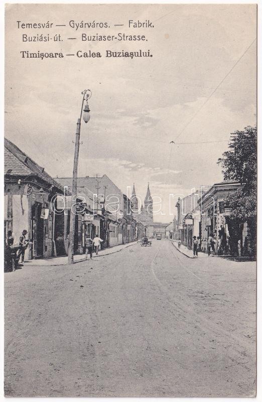 Temesvár, Timisoara; Gyárváros, Buziási út, üzletek / Fabric, Calea Buziasului / street, shops