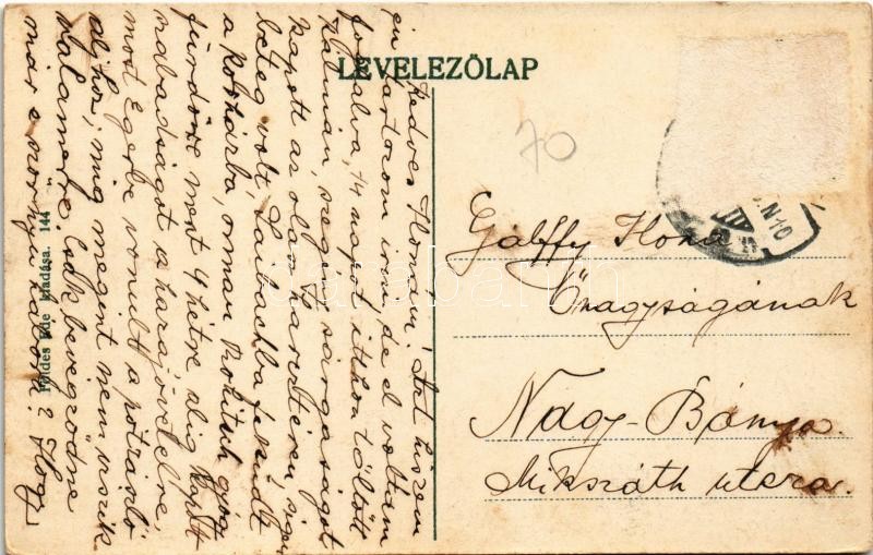 1915 Nagyenyed, Aiud; Szeidl szálloda, kávéház és étterem. Földes Ede kiadása / hotel, restaurant and café (Rb) - Image 2