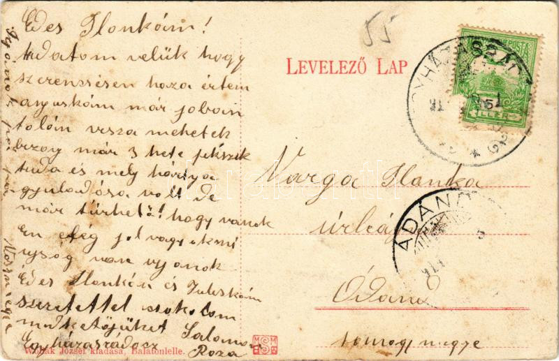 1914 Balatonlelle, Bozsán villa. Wollák József kiadása (EK) - Image 2